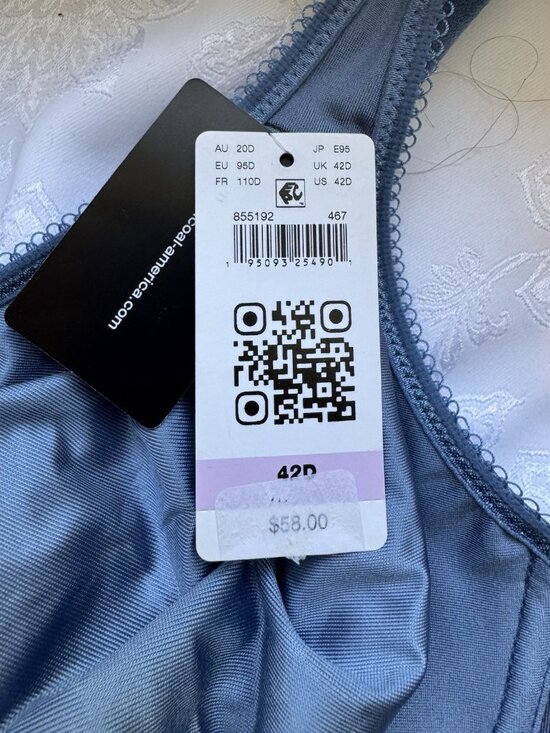 Wacoal 42D Blue Basic Beauty Unlined Underwire Full Coverage Bra 855192 NEW $58 - Picture 7 of 9